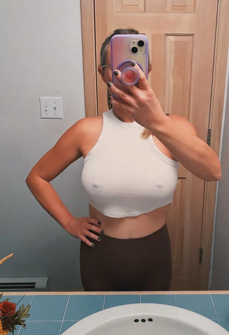 The perfect white tank to show off my pokies