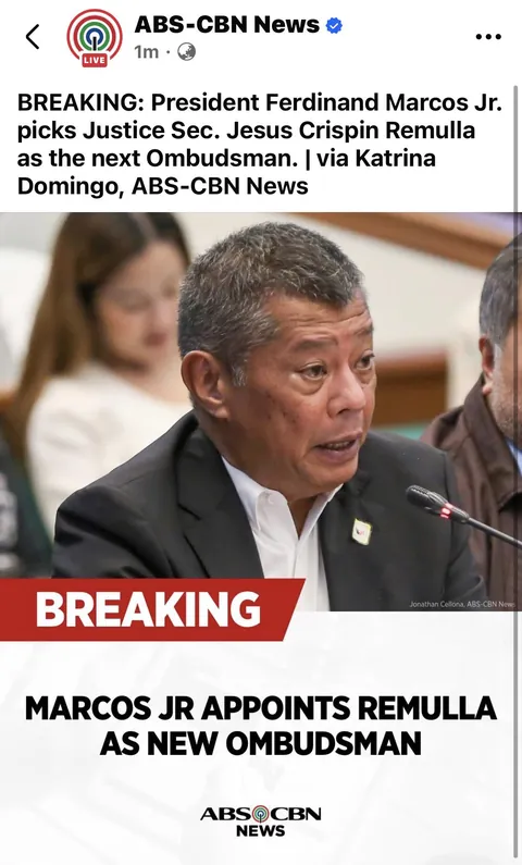 Marcos Jr. picks DOJ Sec Remulla as next Ombudsman