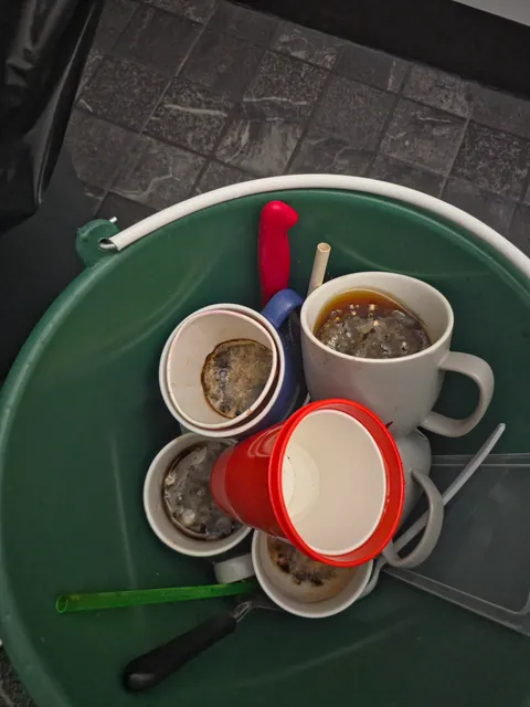 It was my turn to do the dishes at work