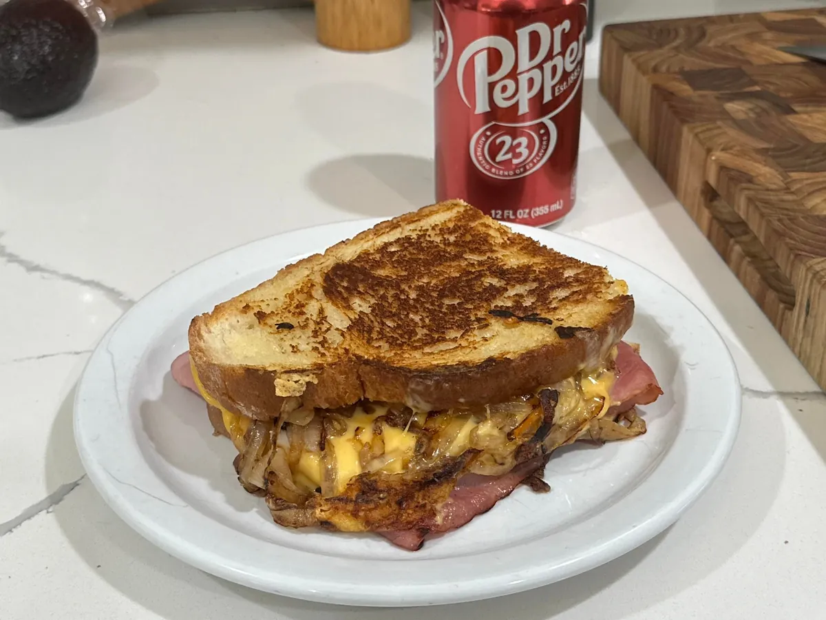 [homemade] hot ham and cheese