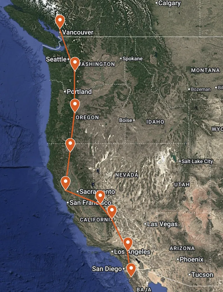 In theory someone standing in Mexico could see someone standing in Canada via only 7 well-placed perfect mirrors on 7 mountains within the United States and a good telescope