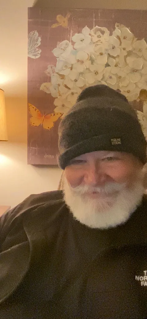 My Dad starting his preparation to be Santa in the winter for my kids (7 years running)