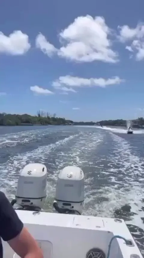 When you're a jerk on a jet ski... and then they catch up to you later
