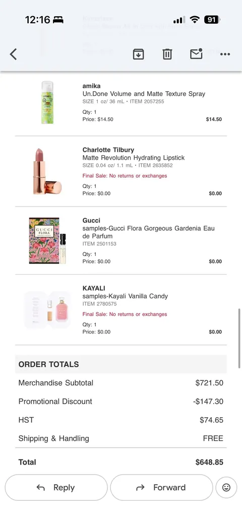 Wrong Order Received