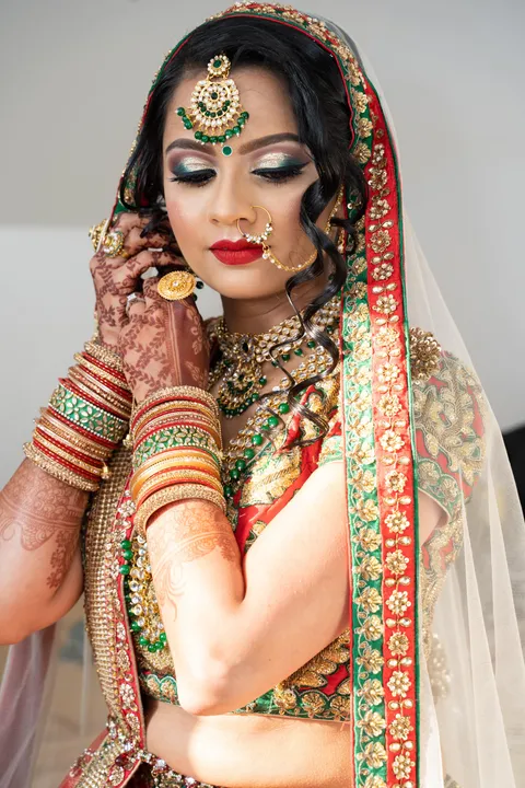 Wedding day makeup. My MUA did an AMAZING job. I look flawless and airbrushed!