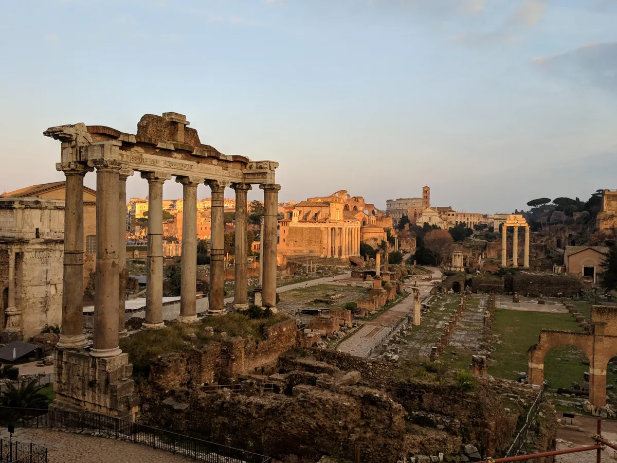 Rome. I was walking back to my hotel this evening and happend to stumble upon this incredible view of the old city.