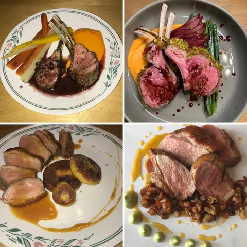 Improvement on my lamb and duck dishes over the past year!