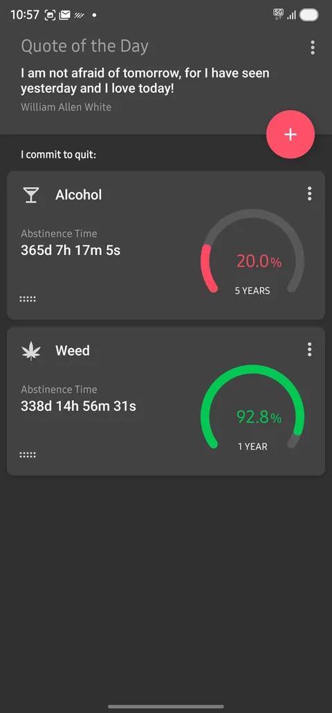 This achievement made me feel proud of myself. Started drinking during COVID, and it spiraled into a bit of a drinking problem.