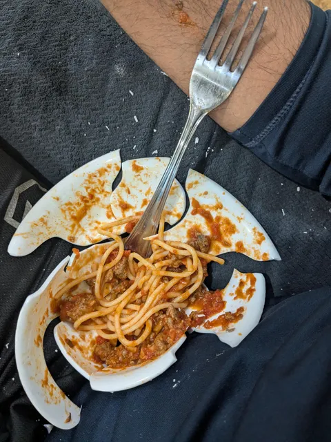 My fork fell on my pasta bowl while I was eating and shattered it