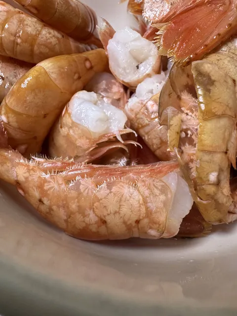 My prawns have a sort of snowflake design in their shell.