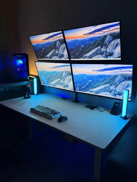 finally finished my 4-monitor command center