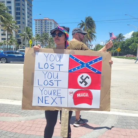 No Kings Protest Ft Lauderdale Beach 6/14