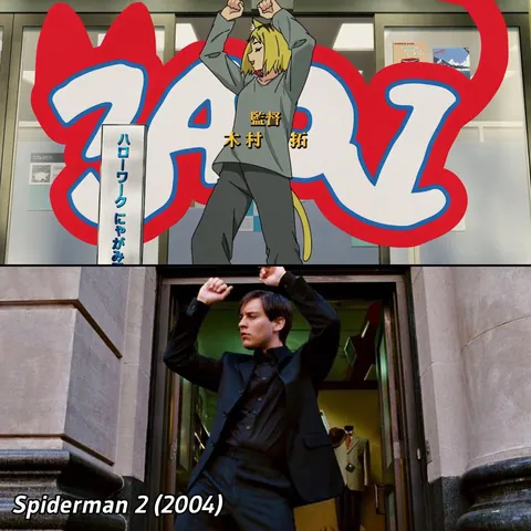 Some of the movie references used in the Chainsmoker Cat OP