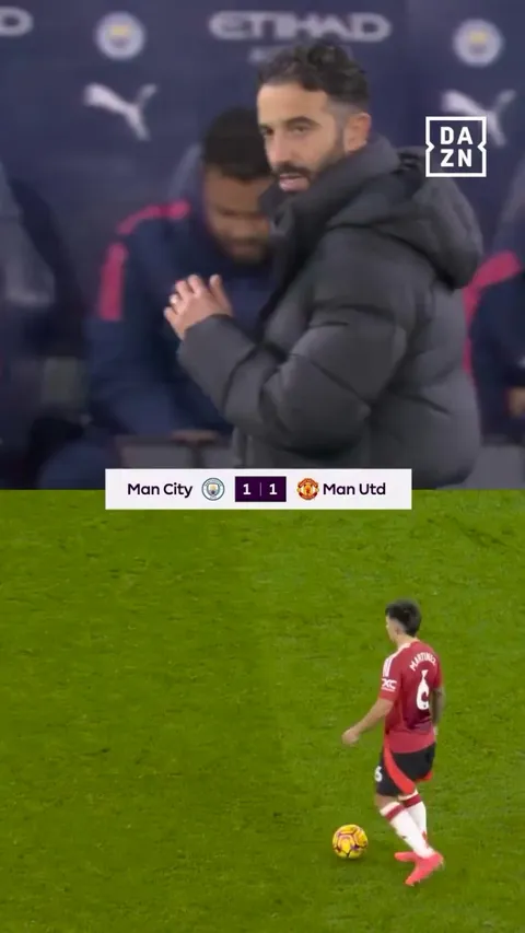 Amorim calls out the pass to Amad before United’s 2nd goal vs City