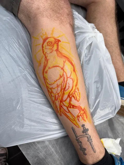 Freehand pigeon tat…