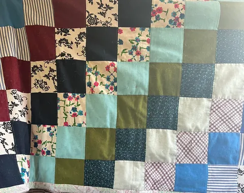 Quilted ghost done by black rabbit tattoo in Richmond VA