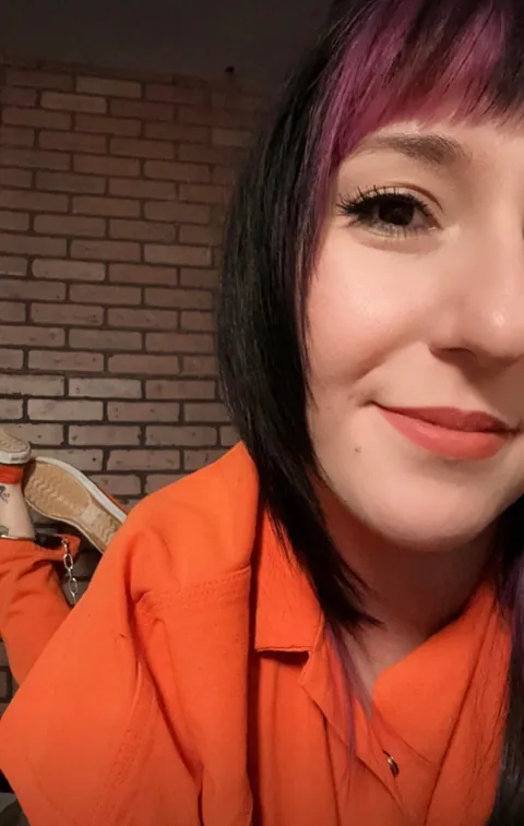 The lovely Luna Lux in cuffs