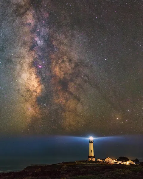Last year I shot the Milky Way at 70mm and it took me 140 exposures to complete this image. I was about a 1/4 mile away from the lighthouse