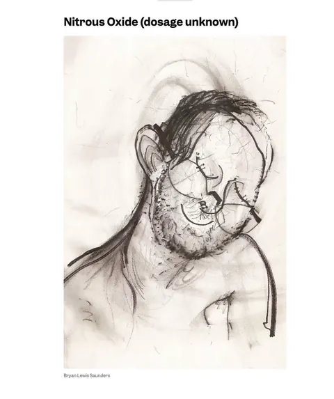 Bryan Lewis Saunders has been documenting his experiences with different drugs and intoxicants in the form of expressive self-portraits