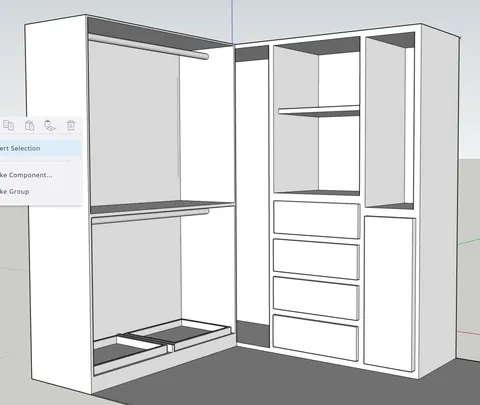 I made custom master closet built-ins with maple and maple plywood, LED lighting