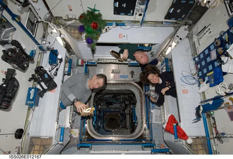 Christmas inside the International Space Station