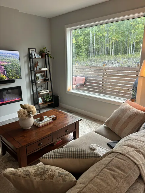 My cozy living room tucked in the forest 🌳