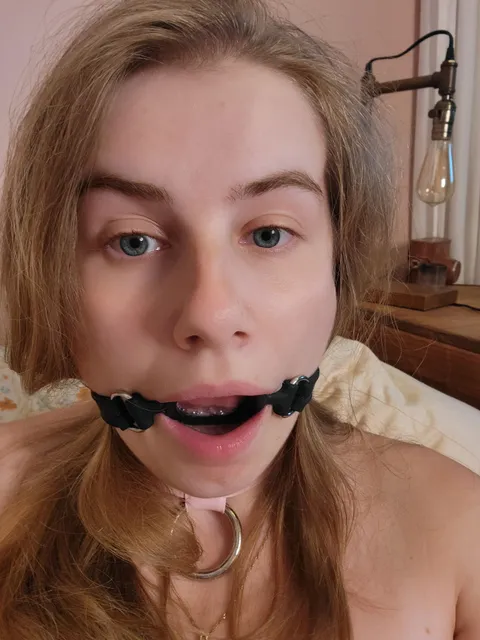 I'll be a good girl in my ring gag