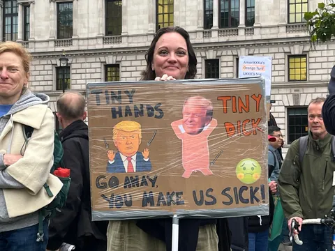 Trump is not welcome in the UK. OC from today’s protest in London
