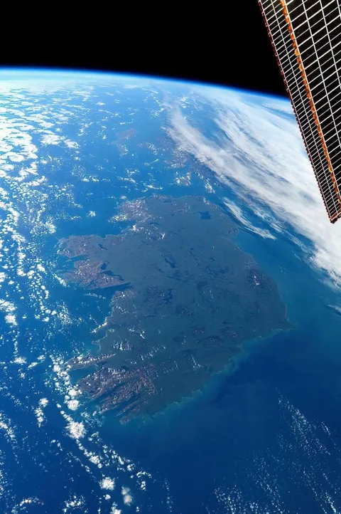 View of Ireland from the ISS window