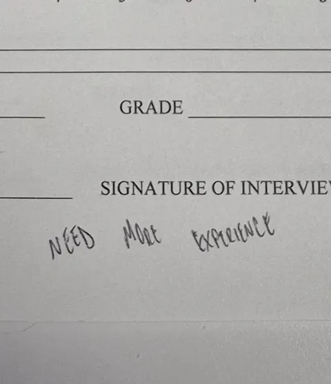 Employer left this note at the bottom of my interview form, Its for an internship for students with 0 experience...