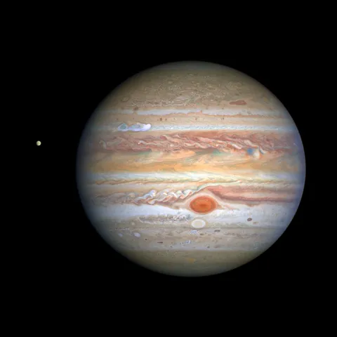 Latest image of Jupiter and Europa, clicked by NASA Hubble Telescope
