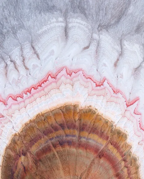 🔥The insanely clear stratification of Bokty mountain, Kazakhstan.