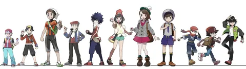 Pokemon Trainer Size Chart Based on Their Pokeball Sizes