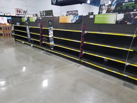 I work at a major electronics store. It's been like this nearly a month.