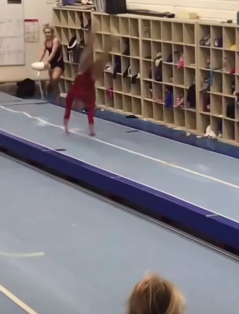 High school student shows her amazing high level gymnastic skills! 🔥👌
