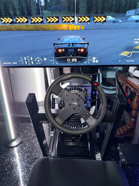 Basic two-car garage to a financial mistake I can hit golf balls and race in
