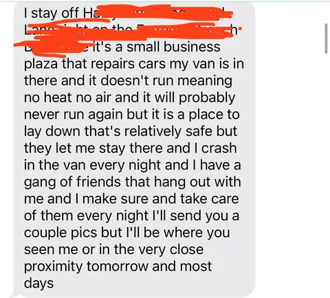 A homeless man in my area feeds over 20 stray cats every night