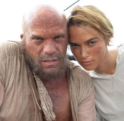 PsBattle: Lee Arenberg and Keira Knightley on the set of Pirates of the Caribbean