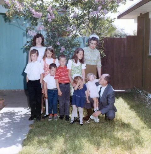 American family on Easter Sunday, 1968.