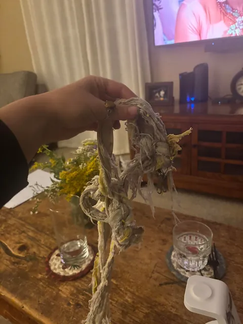 My 33 year old sister’s “blankie” that started as a sleeping bag, plus her back up blankie