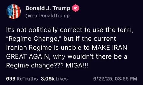 Casually talks of overthrowing governments