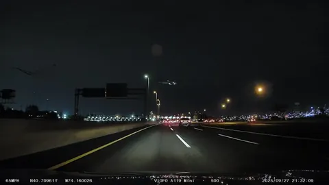[OC] Whoever you are that did this illegal U-turn, I hope you get a ticket. This was at the I-78 Newark Bay bridge toll gate last night