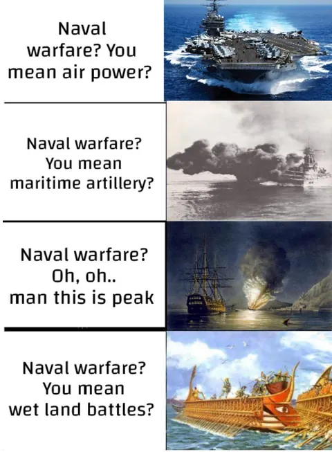 Something you notice as a naval history enthusiast