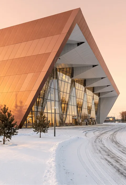 Ignatyevo Airport by ASADOV Architectural Studio in the Siberian city of Blagoveshchensk, Russia