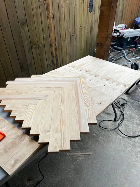 First real furniture building project. Wanted a cabinet/bar in this small space under our basement stairs. Pretty happy with the results!