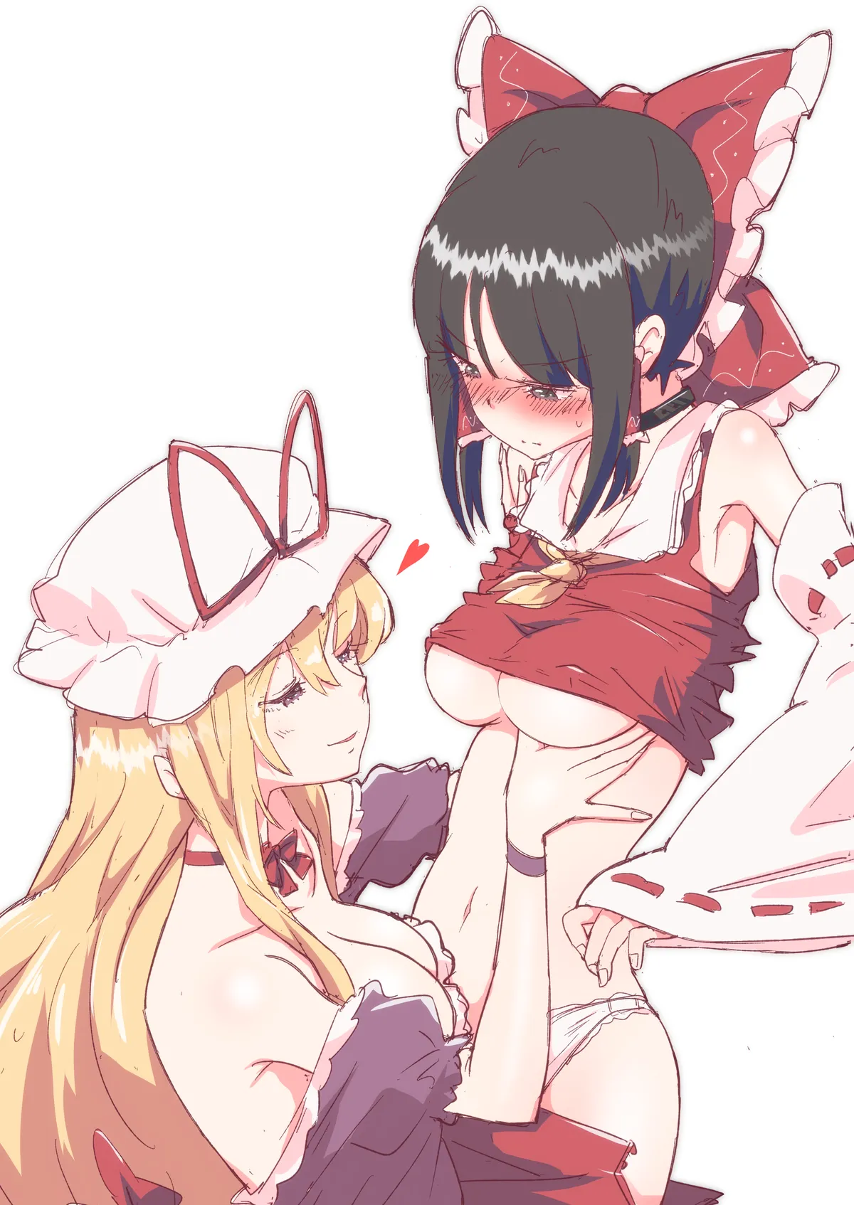 Underboob caress [Touhou Project]