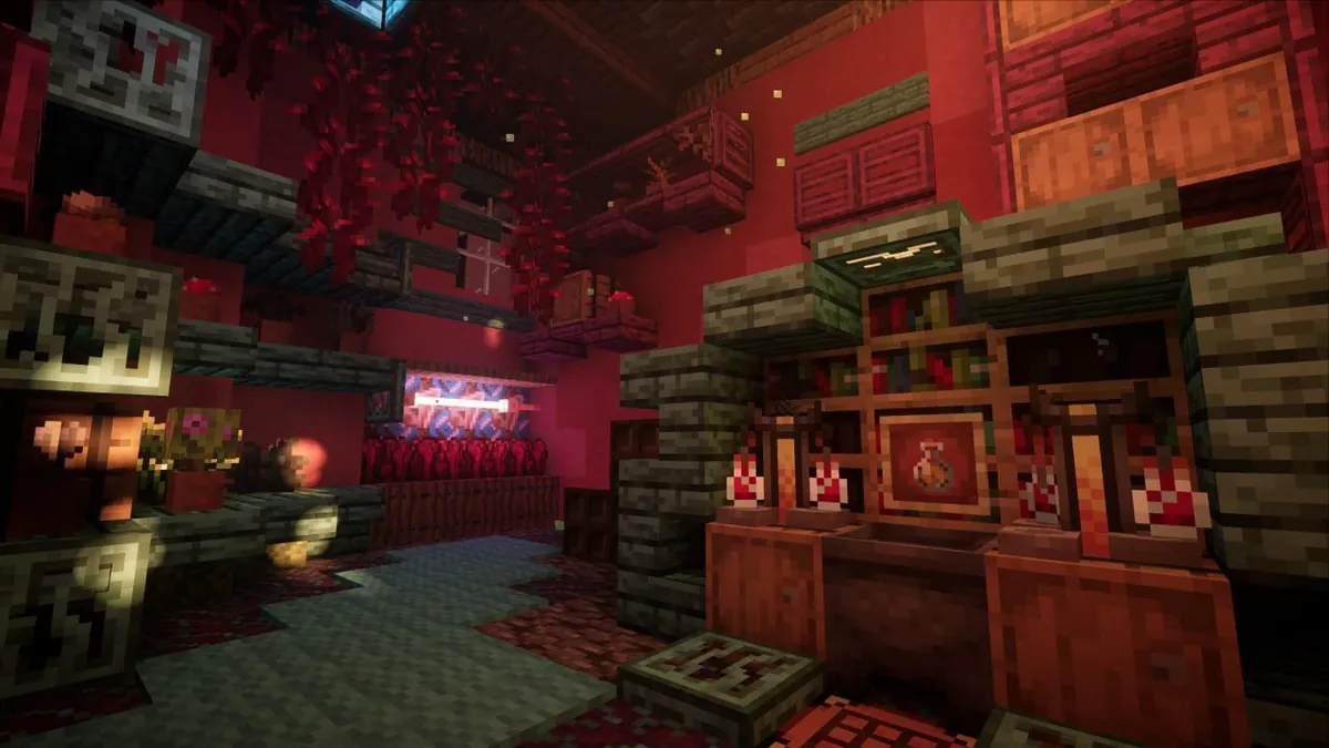 The RED Castle in Pale gardens