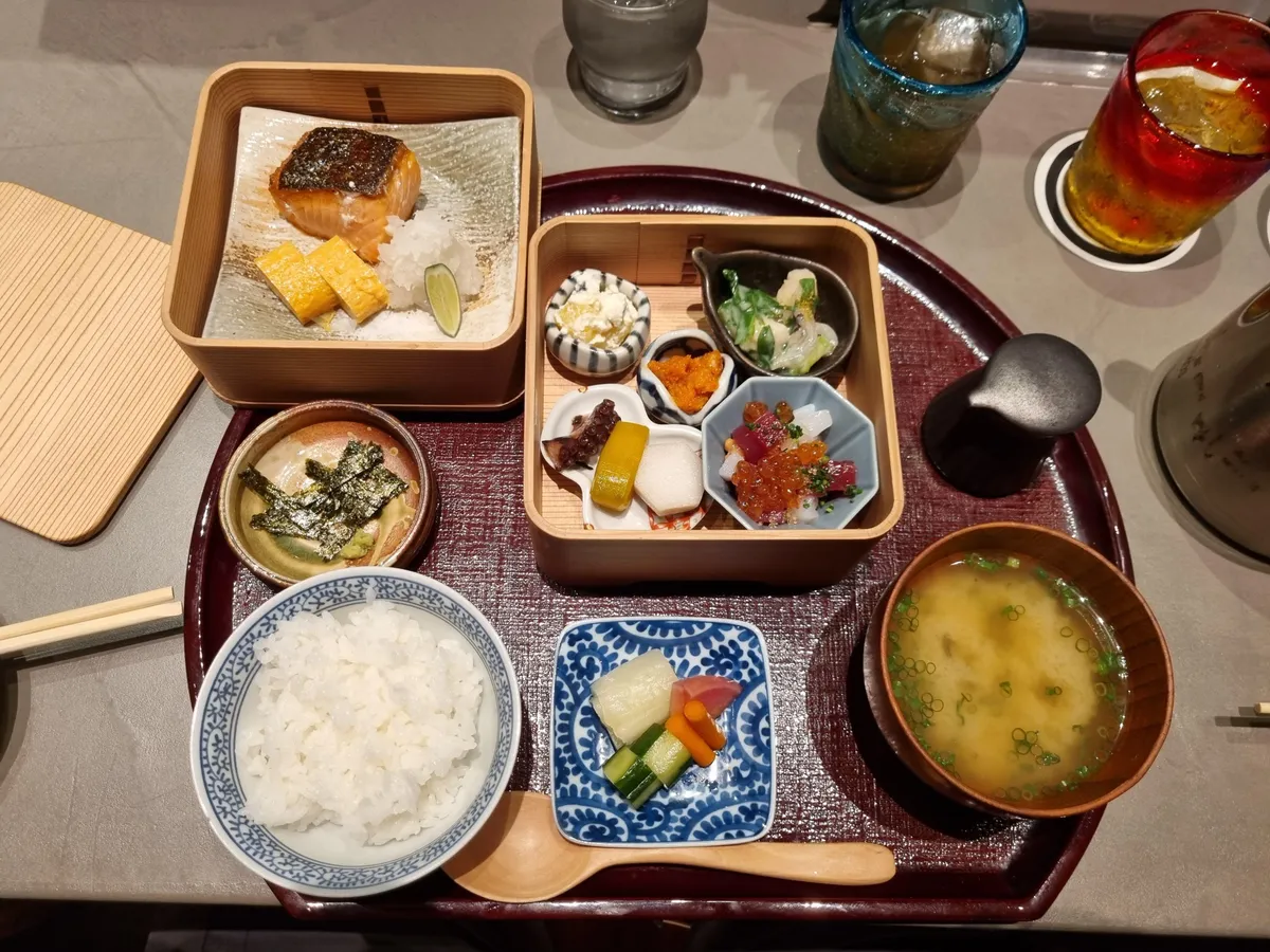 [I ate] a two-tier Bento Box in Osaka for €17/$18.50