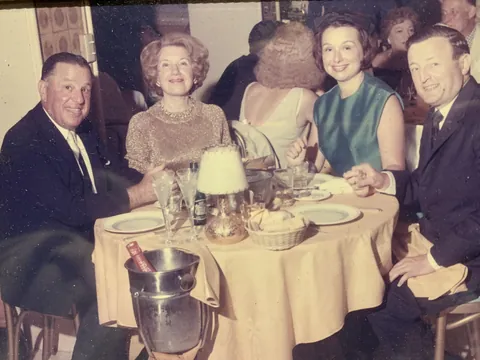 My grandparents (right) and her parents, who joined them on their honeymoon