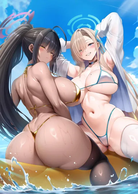 Summer Asuna and Karin (Oni-noboru)